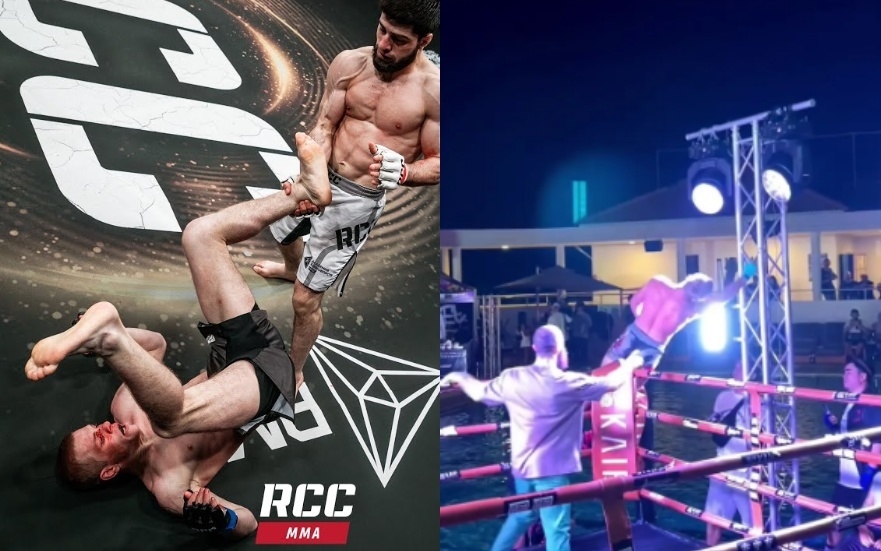 حادثة غريبة.. مقاتل روسي يتعرض لصعقة كهربائية بعد فوزه في نزال MMA