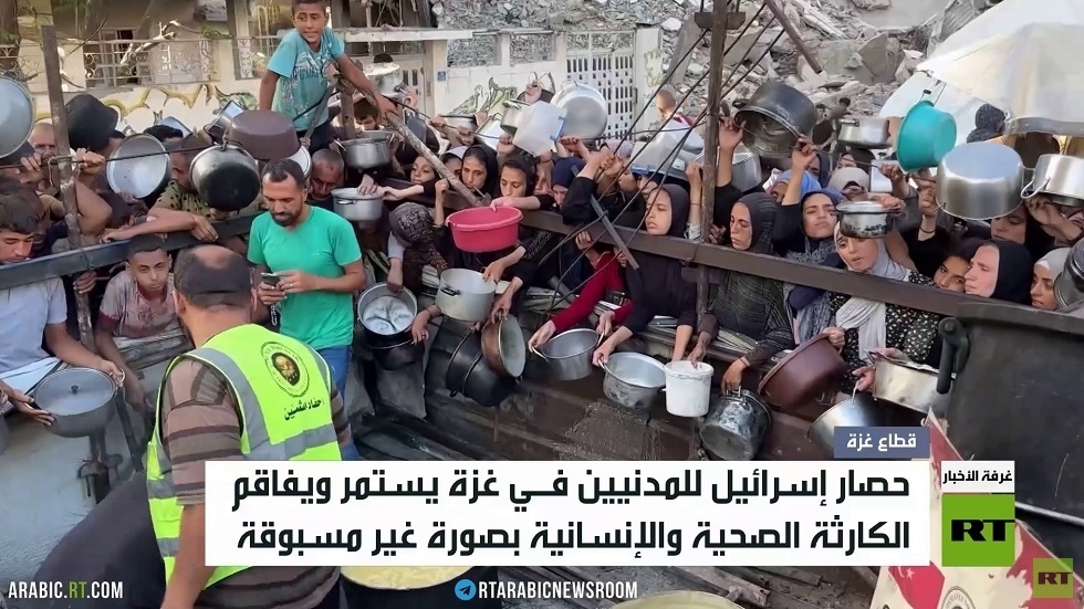 تكية واحدة لمليون نازح في مدينة غزة