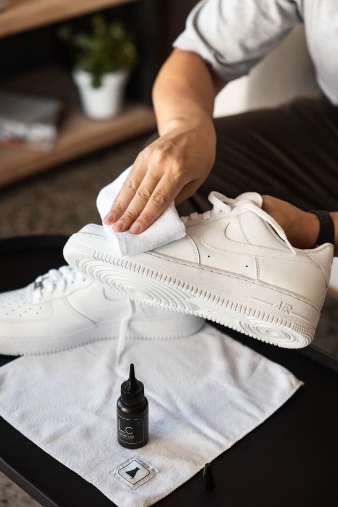 What goes into creating Sneaker LAB's sustainable sneaker care products?