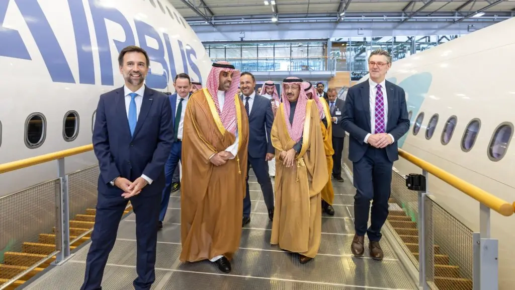 مجموعة السعودية توقع صفقة طائرات عريضة البدن مع شركة ايرباص بواقع 20 طائرة