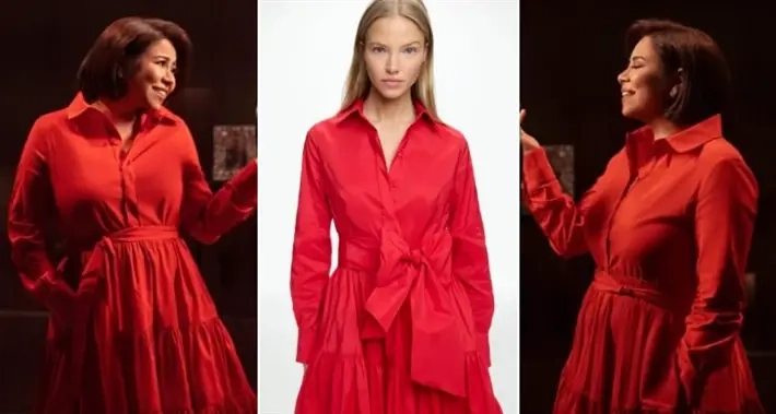 #شرطة_الموضة: شيرين عبد الوهاب بـShirt Dress في إعلانها برمضان 2025 … سعره 39 ألف جنيه