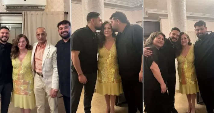 محمود شاهين نجل شقيق إلهام شاهين يحتفل بزواج والدته … ابنة فنانة شهيرة