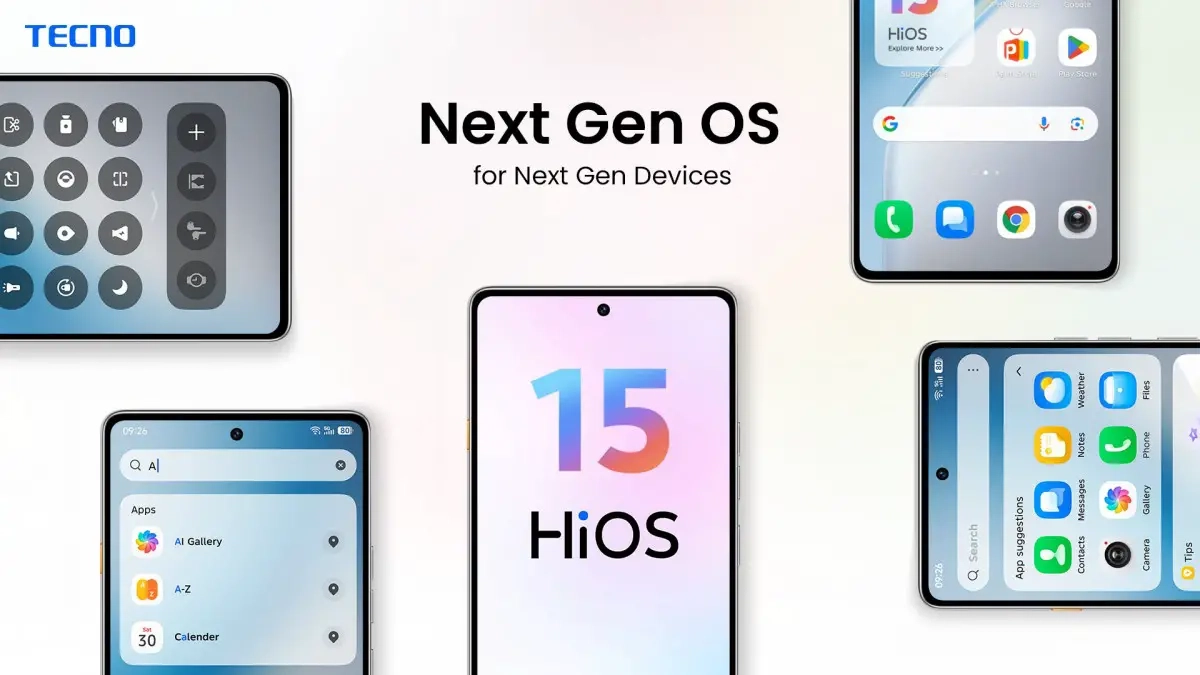 Tecno تكشف عن HiOS 15 بواجهة محسّنة وميزات ذكاء اصطناعي متطورة