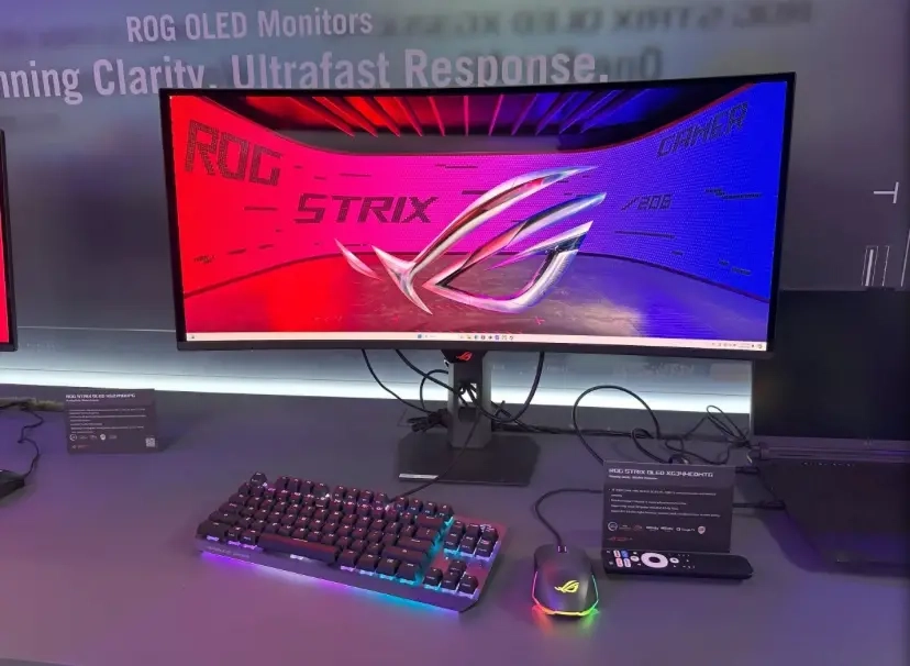 Asus ROG Strix XG34WCDMTG: شاشة ألعاب OLED متطورة بتردد 240 هرتز تظهر في معرض