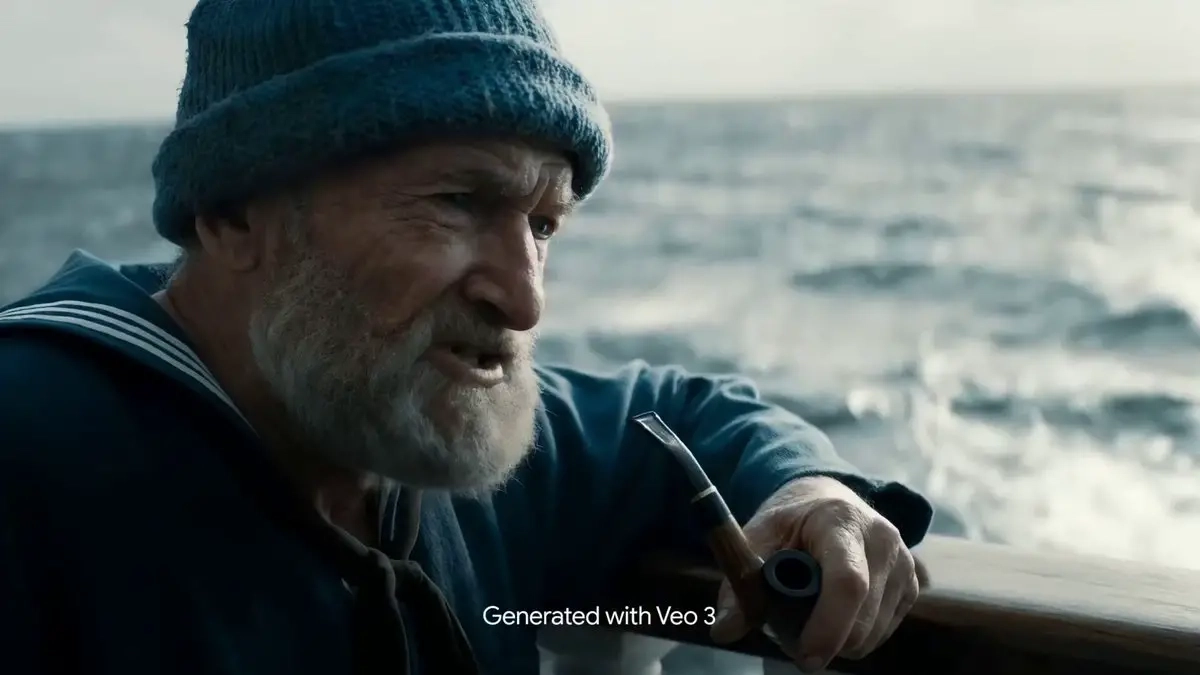 كل الذكاء الاصطناعي اللي يسوي فيديوهات. يسويها بدون صوت. قوقل اعلنت عن نموذج جديد اسمه Veo 3. يسوي فيديو مع الصوت. اسمع صوت الرجل. صوت الأمواج والخلفية. الذكاء الاصطناعي يتطور بسرعة عجيبة