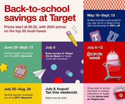 Target to Hold 2024 Prices on School Supplies as It Kicks Off Back-to-School and College Season