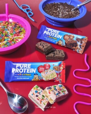 PURE PROTEIN ANNOUNCES MAJOR LICENSING PARTNERSHIPS WITH FRUITY AND COCOA PEBBLES™ AND FRANK'S REDHOT® TO LAUNCH LINE OF NOSTALGIC FLAVORS AT WALMART