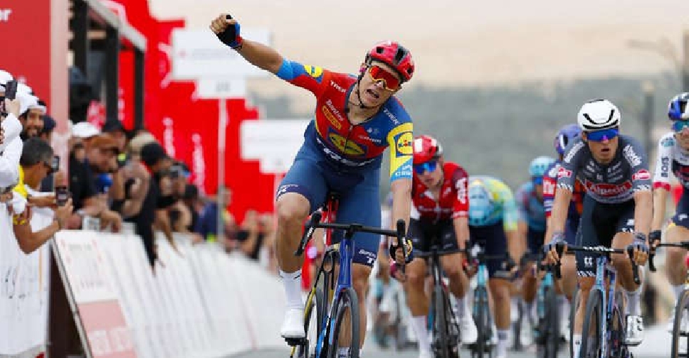 Jonathan Milan wins stage 1 of UAE Tour
