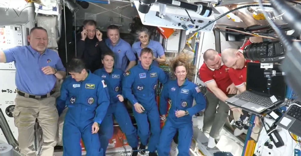 Astronaut crew docks with ISS to replace stuck NASA pair