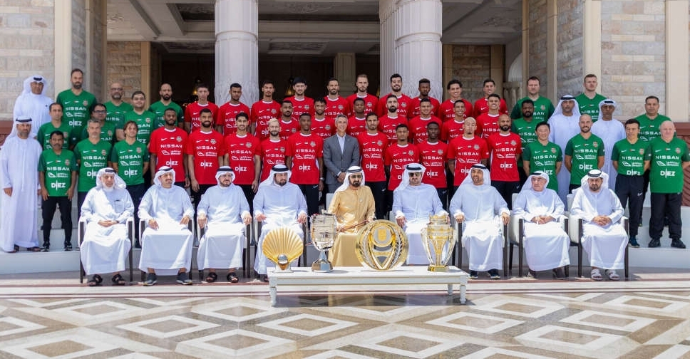 H.H. Sheikh Mohammed honours Shabab Al Ahli team