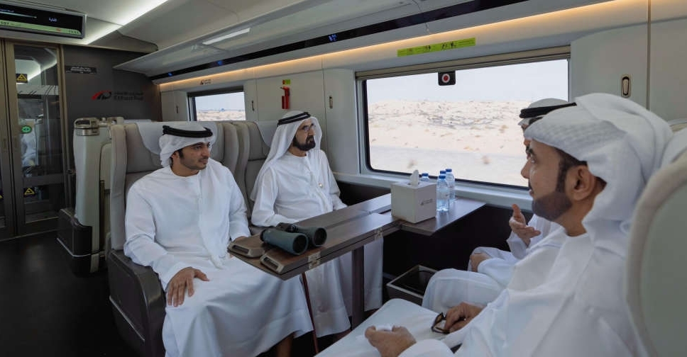 HH Sheikh Mohammed trials Dubai to Fujairah train