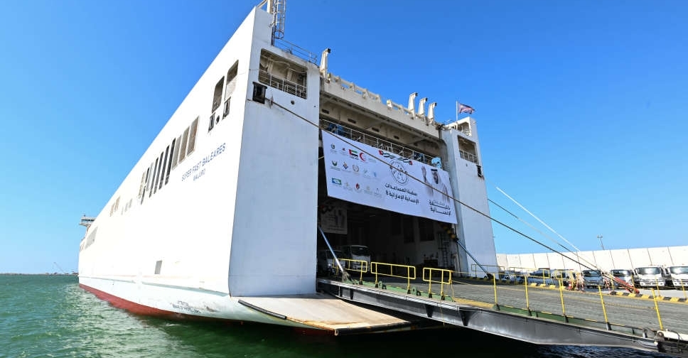 UAE aid ship for Gaza docks at Egypt's Al Arish port