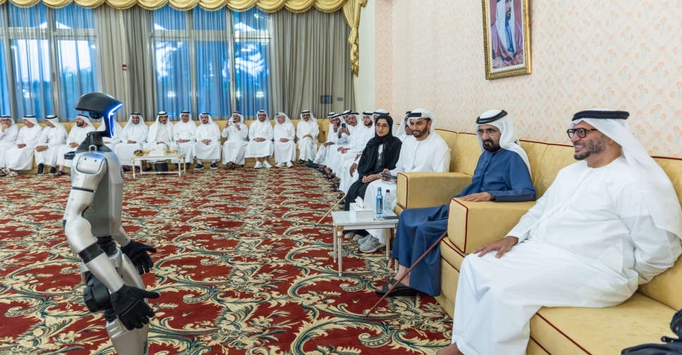 Watch: H.H. Sheikh Mohammed meets humanoid robot
