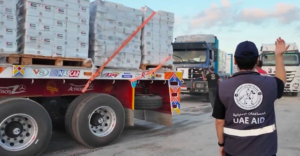 10 UAE aid convoys enter Gaza in 2 weeks