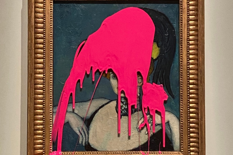 Le tableau de Picasso aspergé par un militant de retour en salle