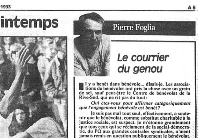 « As-tu lu Foglia ? »