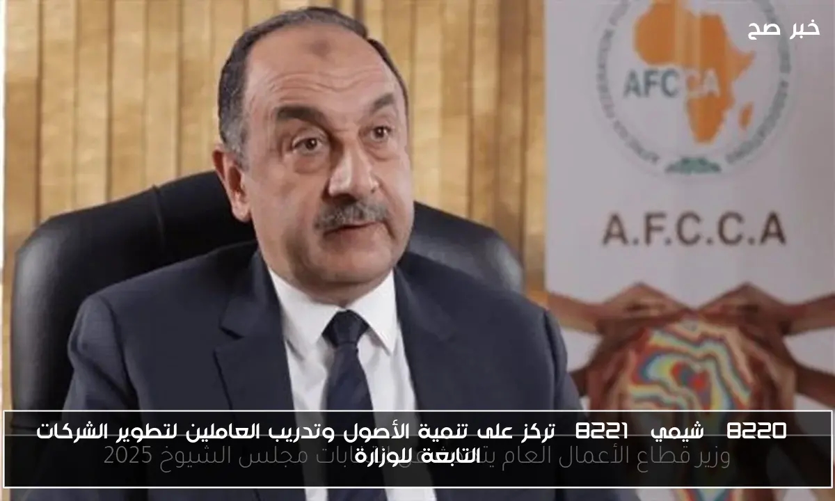 'شيمي' تركز على تنمية الأصول وتدريب العاملين لتطوير الشركات التابعة للوزارة