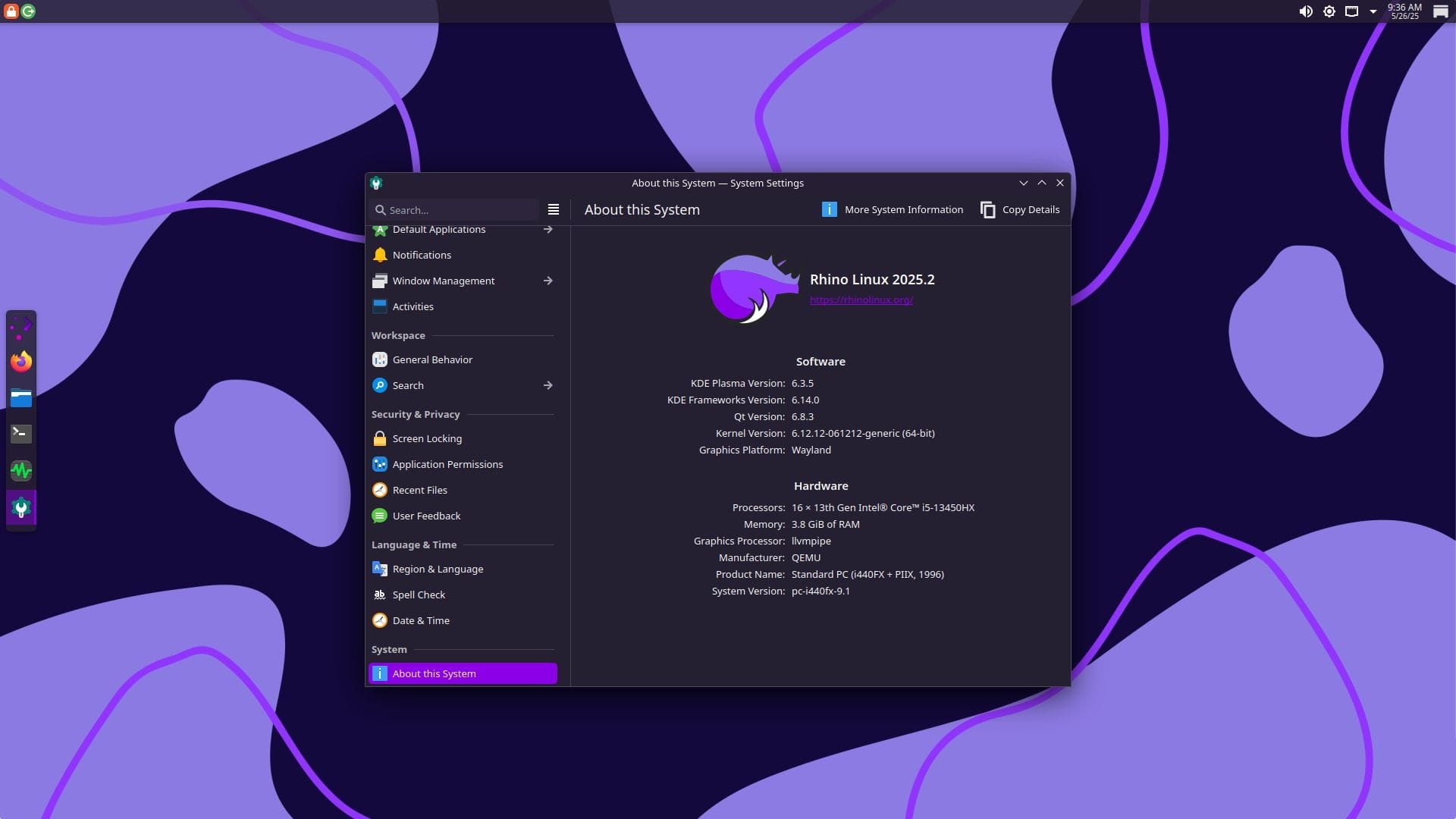 Rhino Linux Launches UBXI Desktop with KDE 6 Upgrade