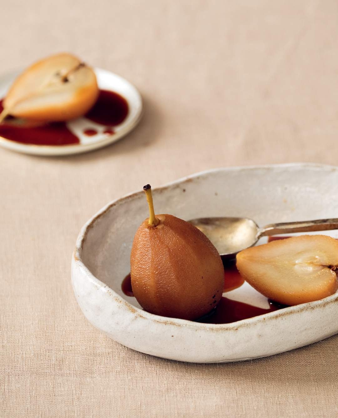 Sunday sweet treat: Rooibos-poached pears with Saffron ice cream