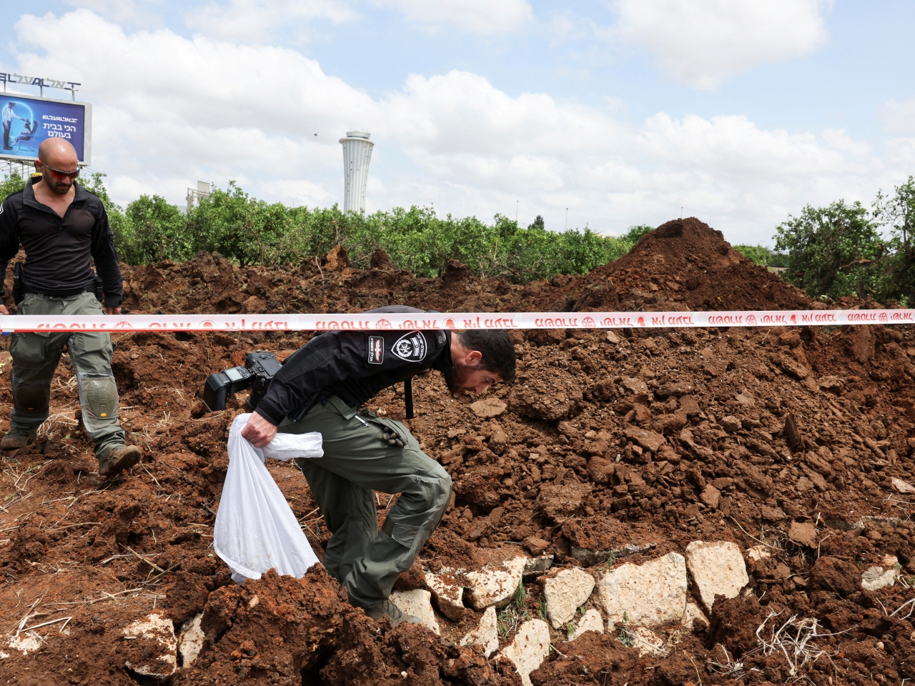 Houthi-claimed missile strike hits Israel airport area