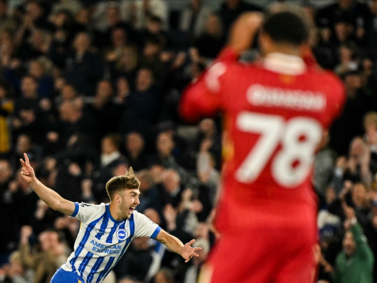 Liverpool rocked by Brighton's late fightback