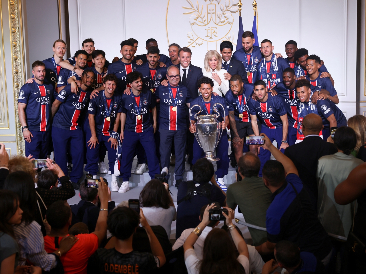 Macron condemns violence during football celebrations