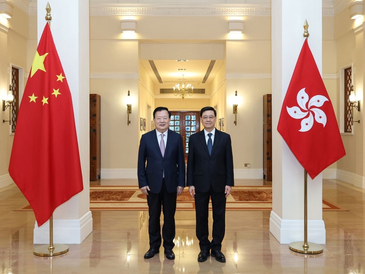 CE thanks Xia for support for HK