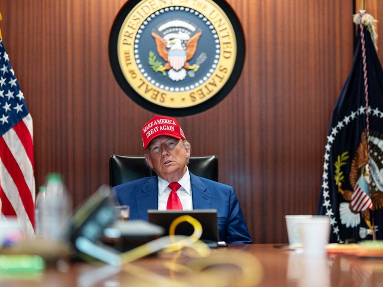 Trump hints at regime change in Iran with MIGA slogan