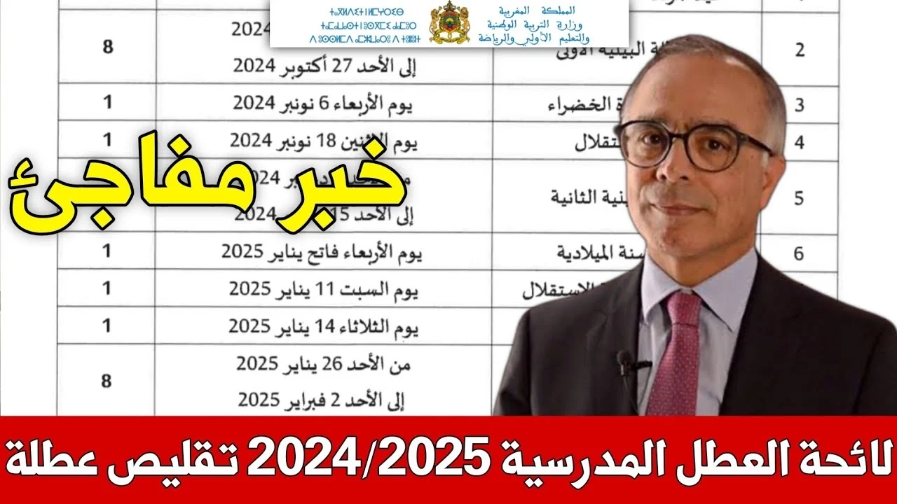 الدراسة رجعت ليك.. موعد العطل المدرسية في المغرب 2025 جدول كامل