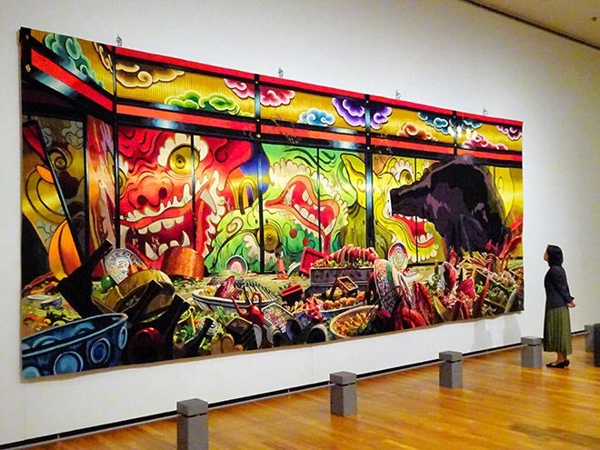 French tapestry of scene from ‘Spirited Away' shown in Nagoya