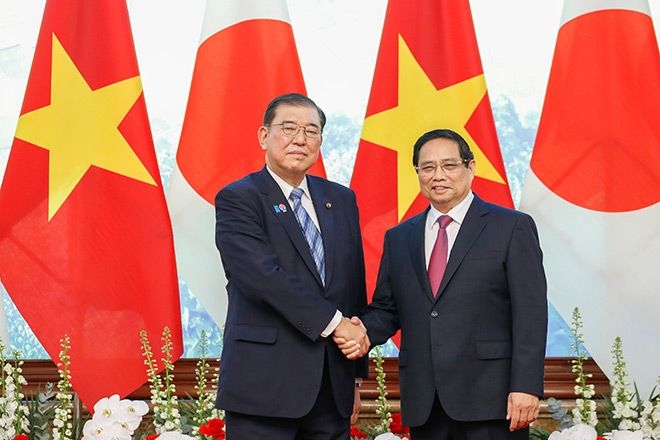 Ishiba, Vietnam's Chinh agree to uphold free trade system