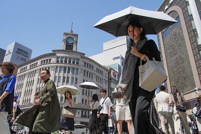 Many parts of Japan see the mercury rise above 30 degrees