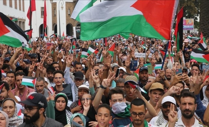 احتجاجات في المغرب ضد مجازر الاحتلال في قطاع غزة