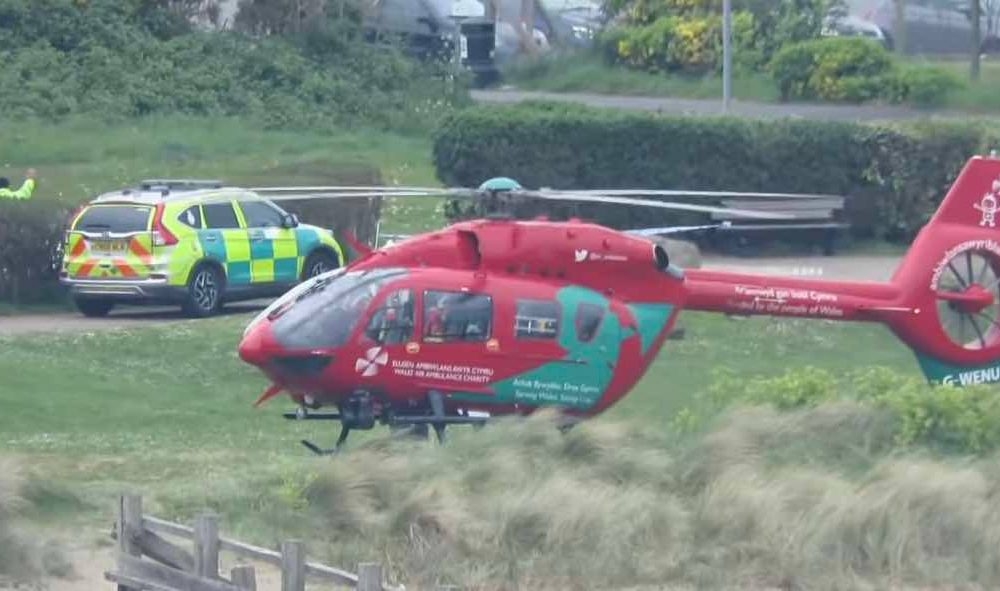 Major emergency response at Goodwick seafront