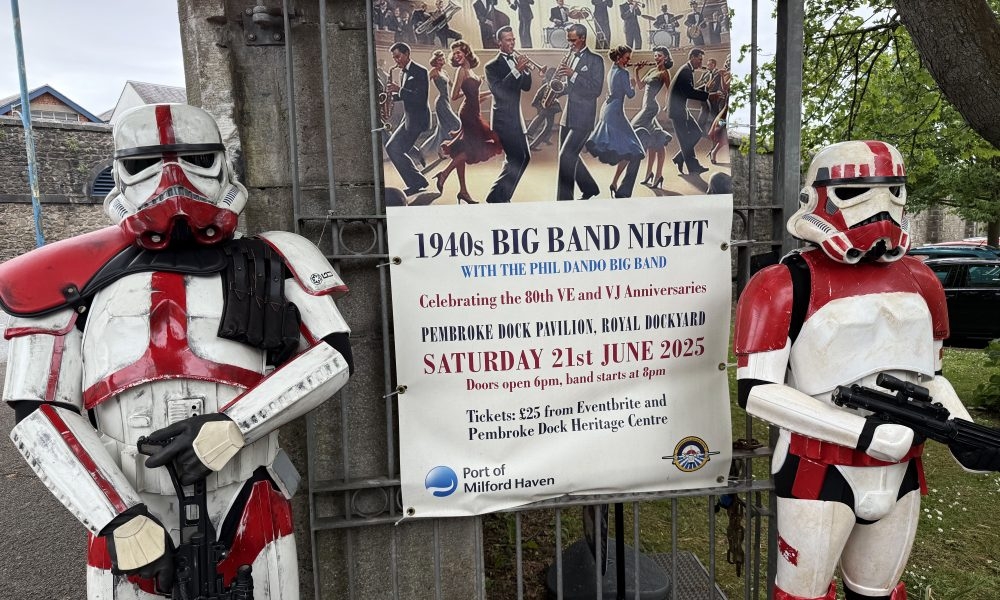 Stormtroopers bring a galactic twist to 1940s big band celebration in Pembroke Dock