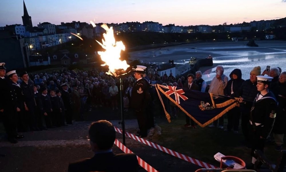 Veterans, residents, and civic dignitaries gather in tribute in Tenby