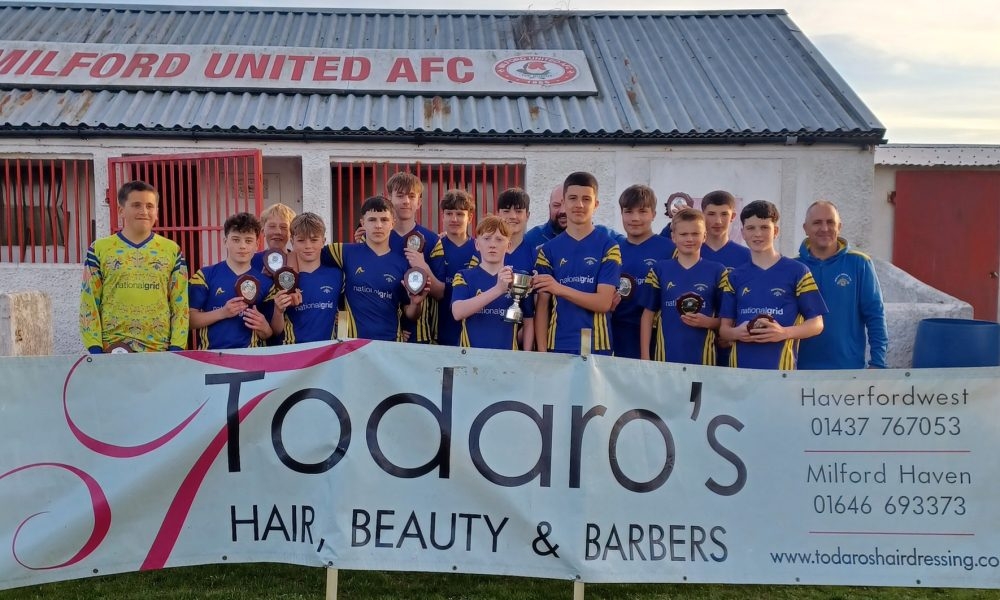 Merlins Bridge Juniors secure U14s treble with cup final win