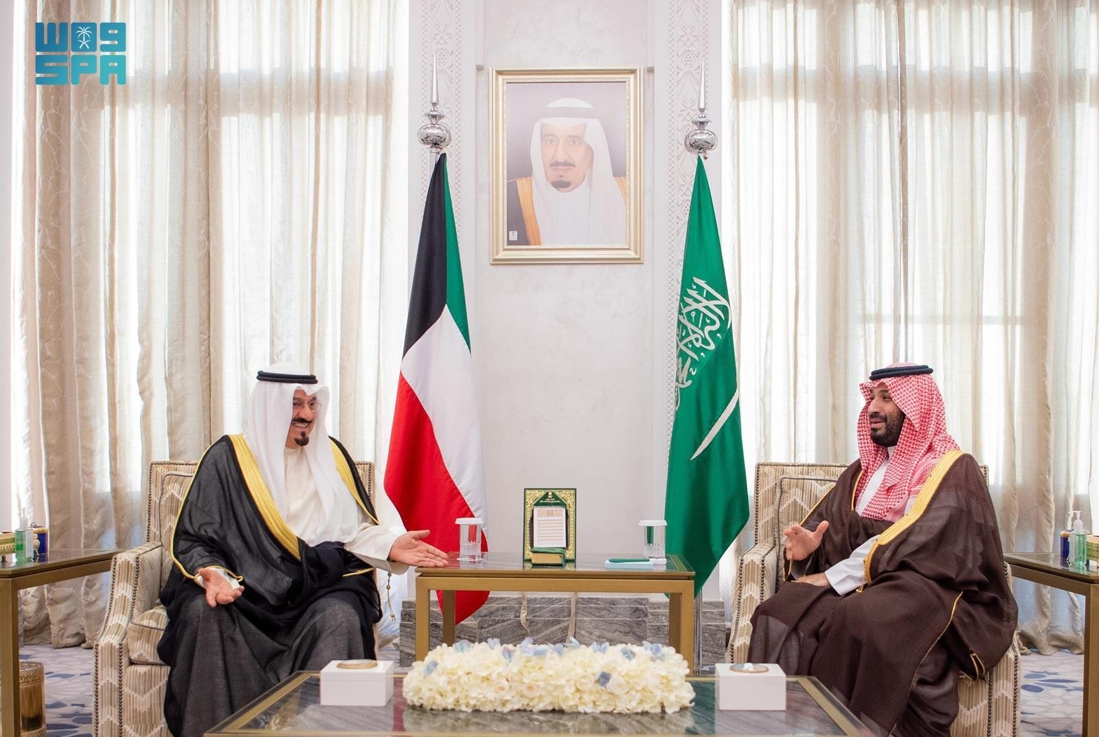 سياسي / سمو ولي العهد يستقبل سمو رئيس مجلس الوزراء بدولة الكويت ويستعرضان العلاقات التاريخية وأوجه التعاون الثنائي