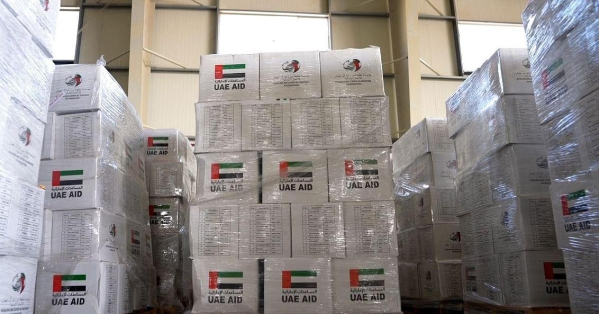 مساعدات إماراتية وباشتراك أردني تصل سكان قطاع غزة جواً