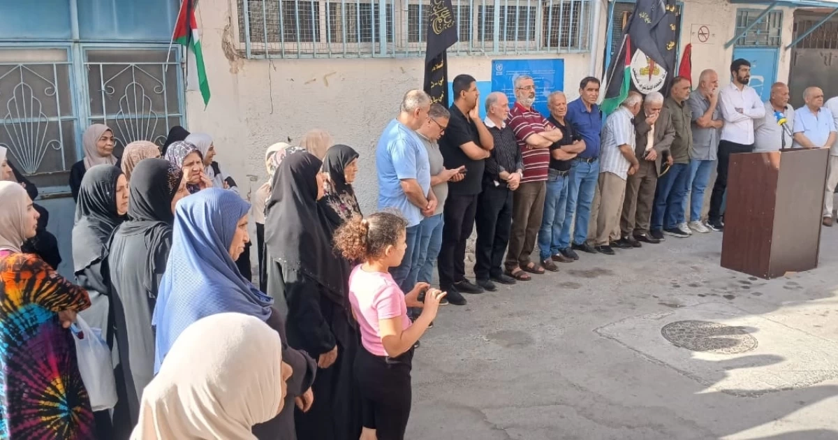 وقفة تضامنية في مخيم البص دعمًا لغزة ورفضًا لاقتحام الأقصى