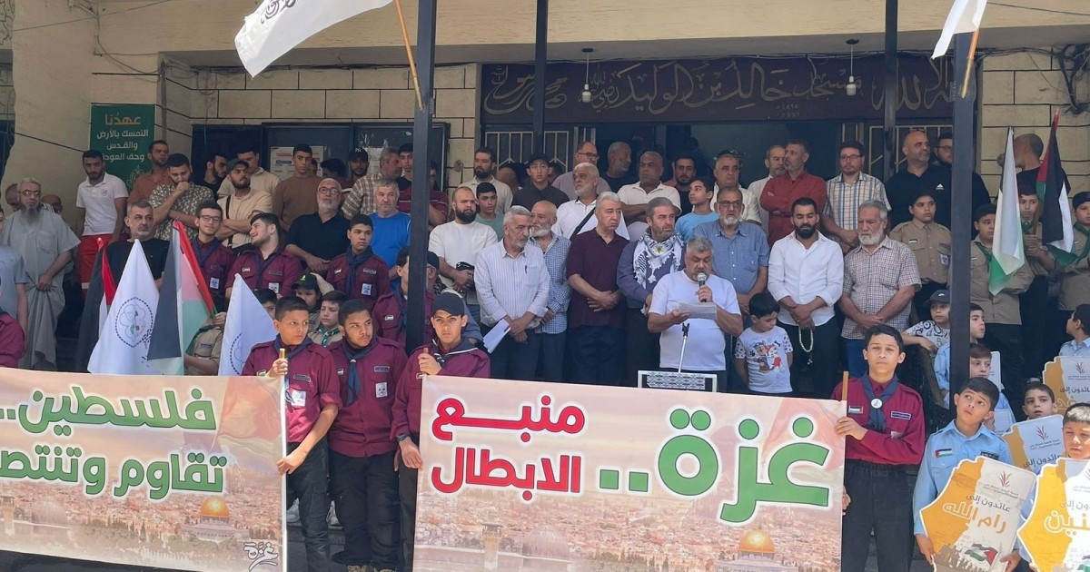 وقفتان تضامنيتان مع غزة في مخيمي برج البراجنة وعين الحلوة