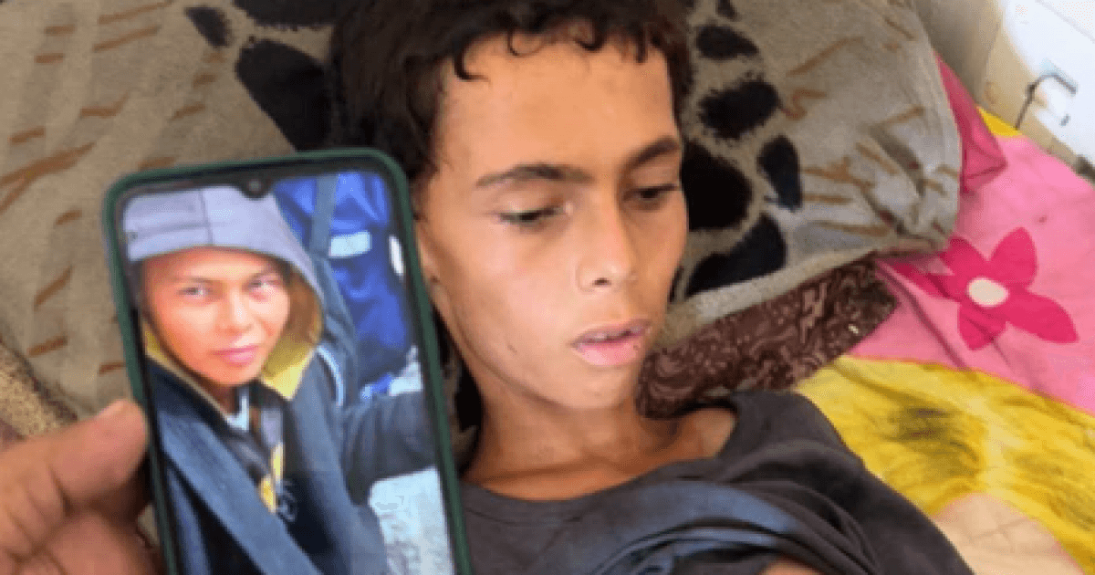 ارتقاء الفتى عاطف أبو خاطر جراء المجاعة وسوء التغذية في قطاع غزة
