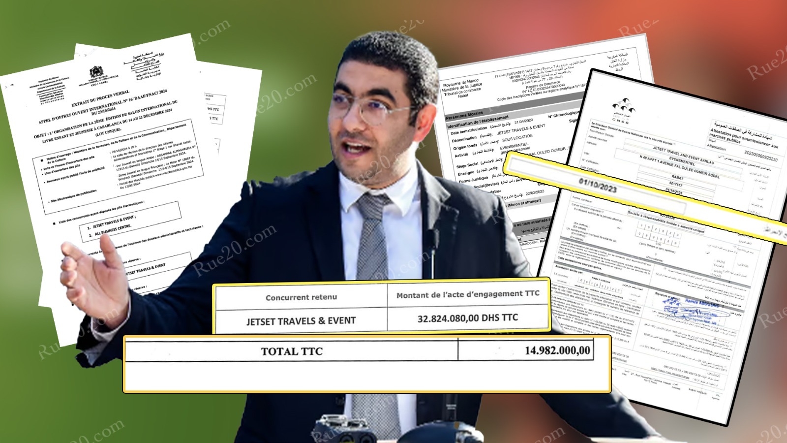 فضيحة…بنسعيد مبرع صاحبو العراقي بصفقات بقيمة قاربت 5 مليارات لشركة لا تصرح بأي عامل (وثائق)
