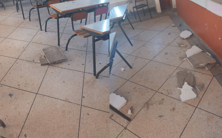 إصابة تلميذة في انهيار سقف مدرسة بالناظور