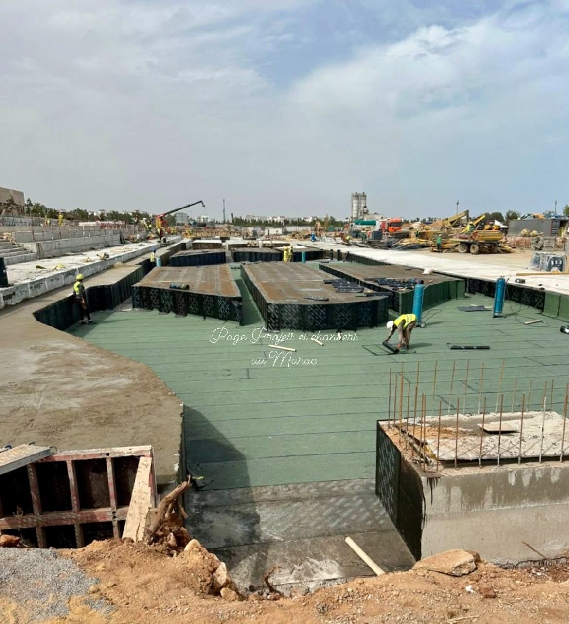 تقدم الأشغال في مرئاب حي الرياض الرباط لحل إشكالية الإختناق المروري بقصر العدالة