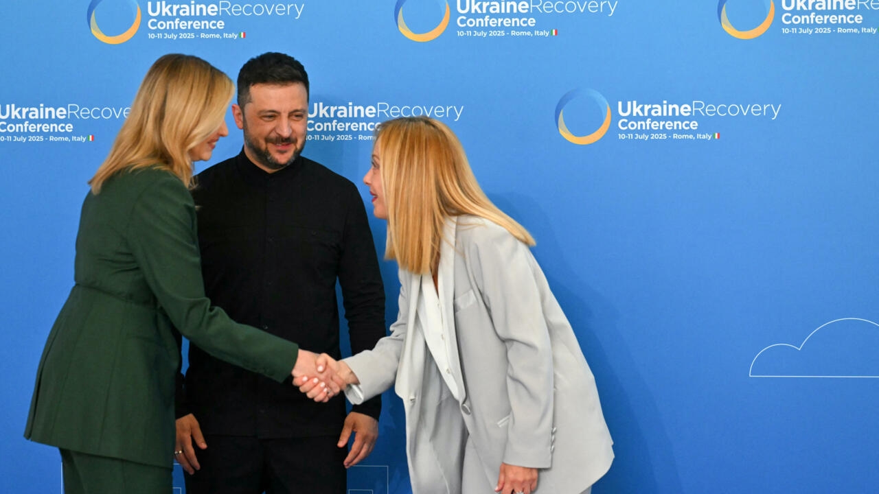 Zelensky meets US envoy on sidelines of Rome summit on rebuilding Ukraine