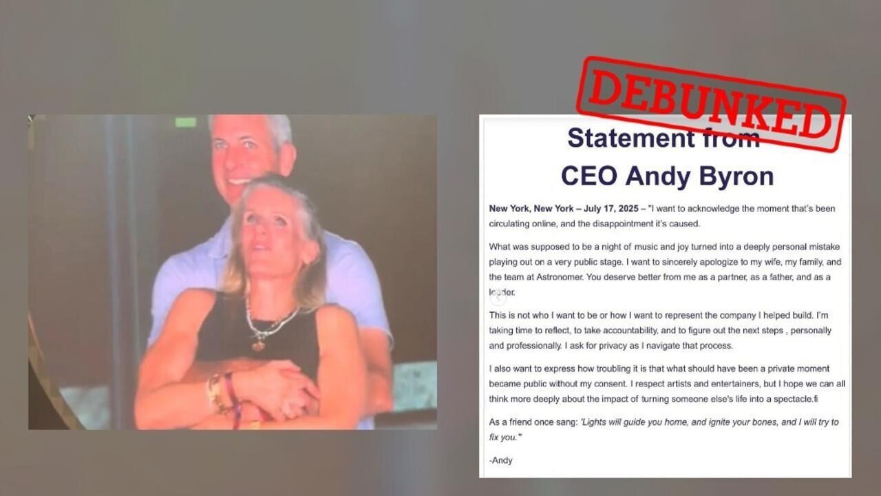 Apologies by US tech CEO caught with mistress on Coldplay ‘kiss cam' are fake