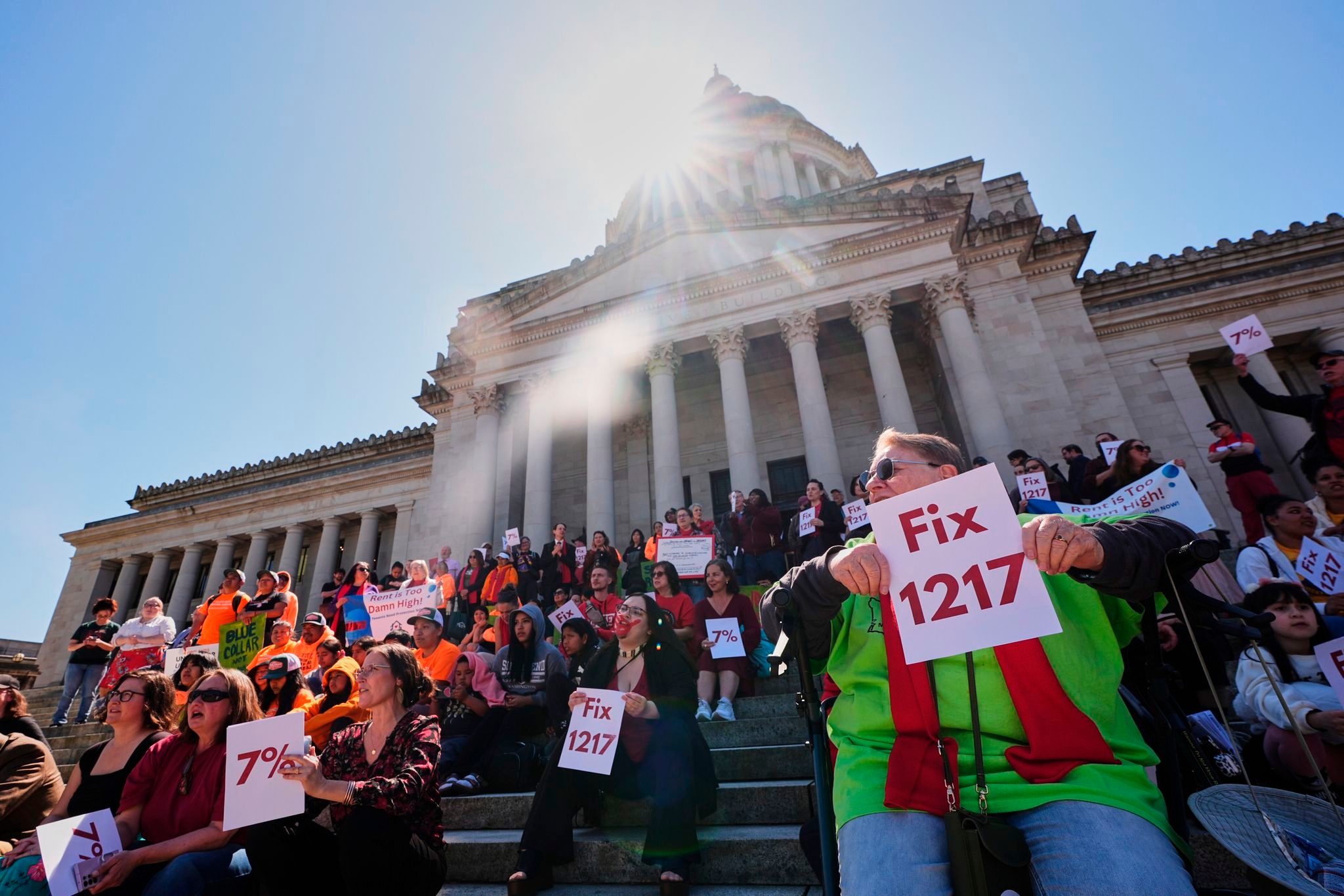 Washington lawmakers pass rent-control bill, approve unemployment for striking workers