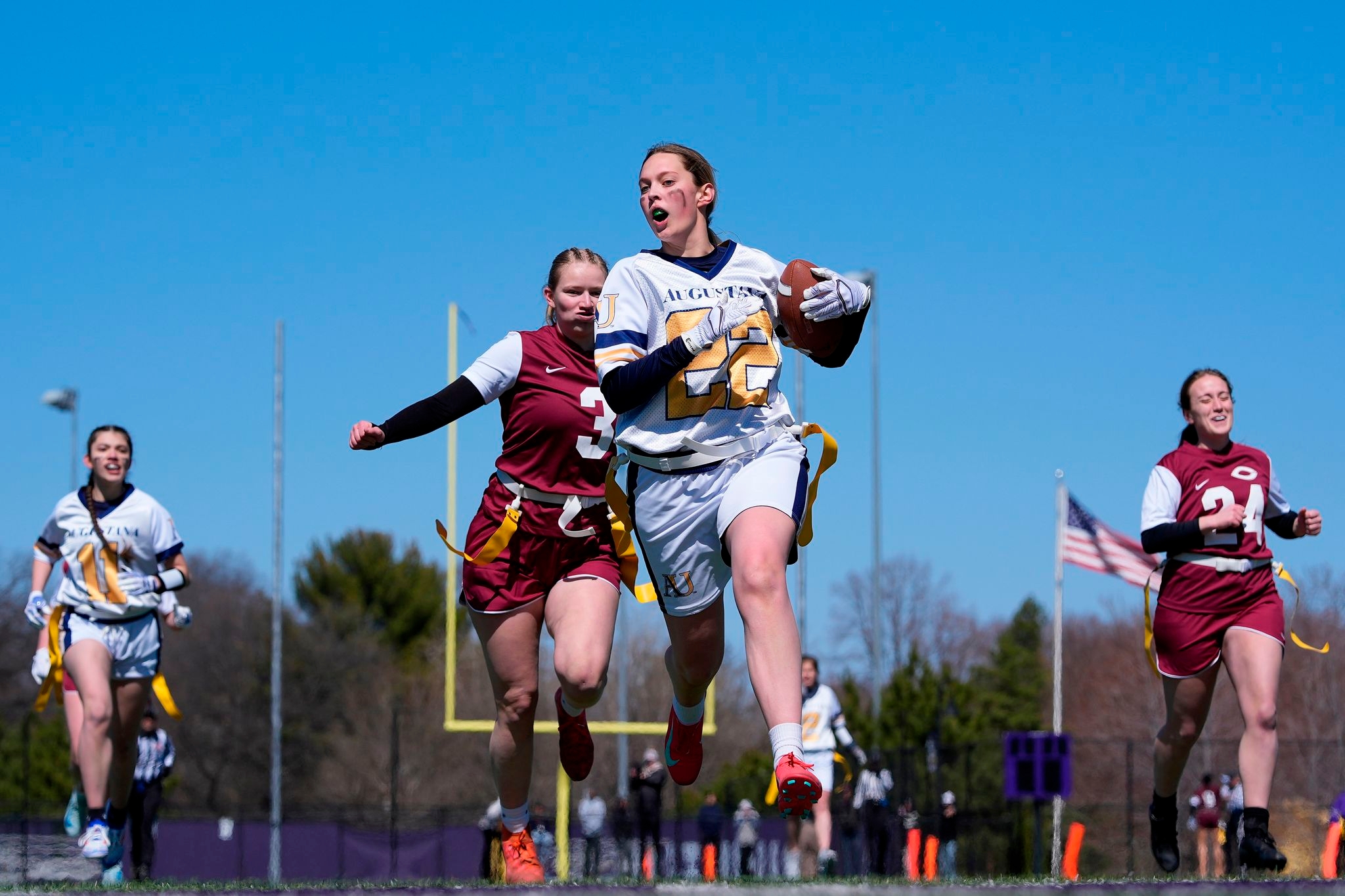 Women's flag football grows on college campuses, from startup clubs to varsity teams with NFL boost