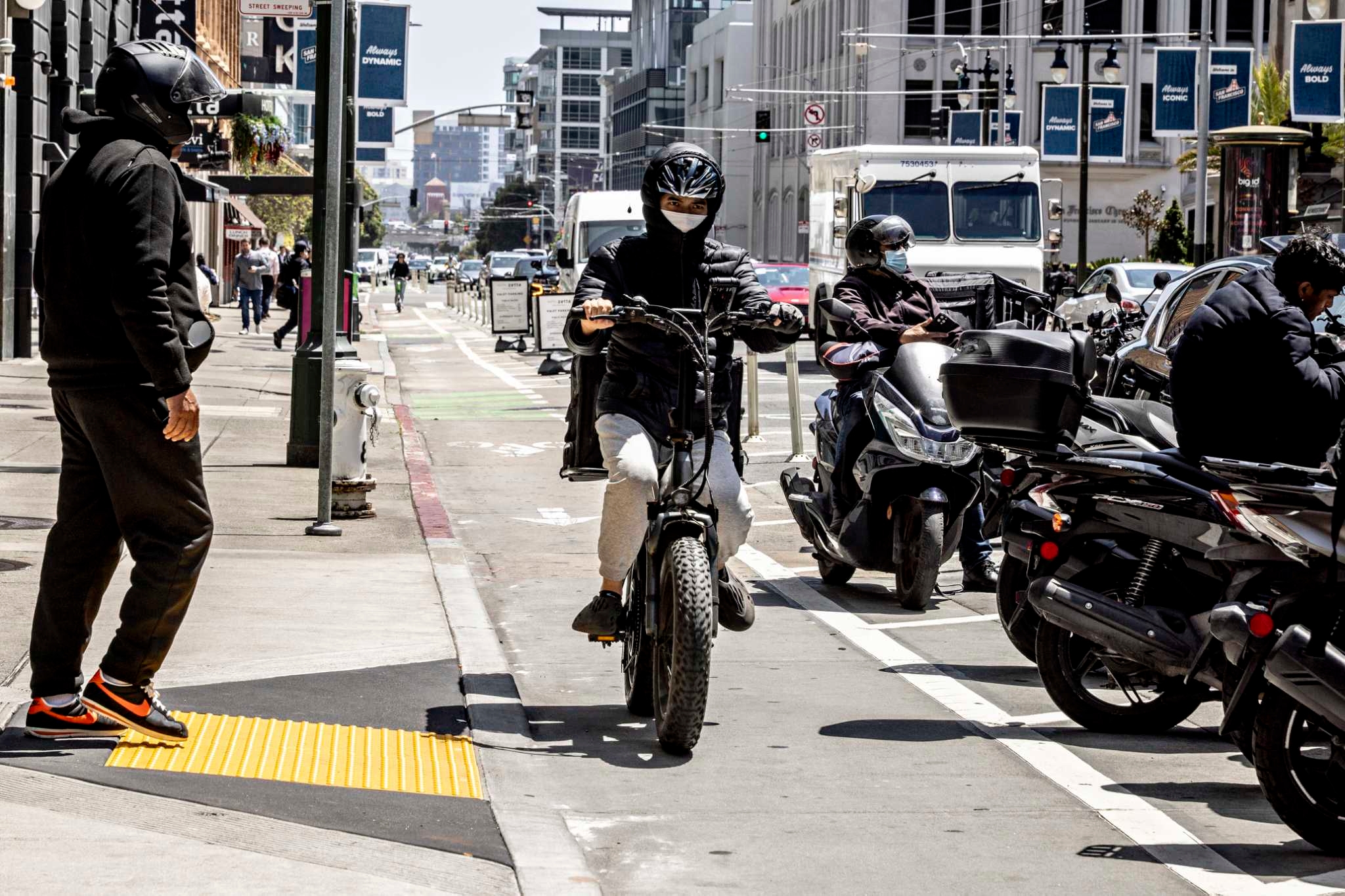 San Francisco's downtown malls are empty. But there's one thing keeping them alive
